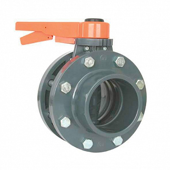 Дисковый межфланцевый ПВХ затвор (EPDM) 110мм. Дисковый межфланцевый ПВХ затвор (EPDM) 110мм.