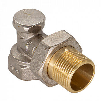 Вентиль для радиатора 1/2" НВ угловой обратный со сгоном СТМ