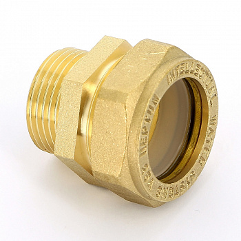 Муфта 15х1/2" НР для гофрированной трубы из нерж. стали Муфта 15х1/2" НР для гофрированной трубы из нерж. стали