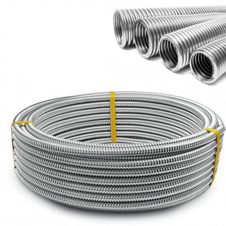 Картинка товара труба гофрированная из нерж. стали ss 304, gf 15a (неотожженая) 50м Lav GF15A ufa-aqua.ru