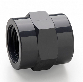 Муфта ПВХ резьбовая 1-1/2" Муфта ПВХ резьбовая 1-1/2"