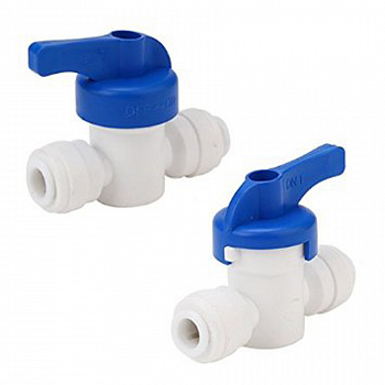 Кран запорный прямой для трубки 1/4"TUBE х 1/4"TUBE