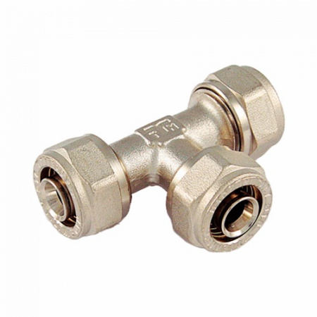 Картинка товара обжимной тройник 16х16х16 никелир. uni-fitt 10330N161616              ufa-aqua.ru