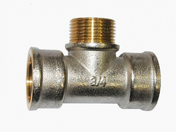 Тройник латунь 1/2" г/ш/г Тройник латунь 1/2" г/ш/г