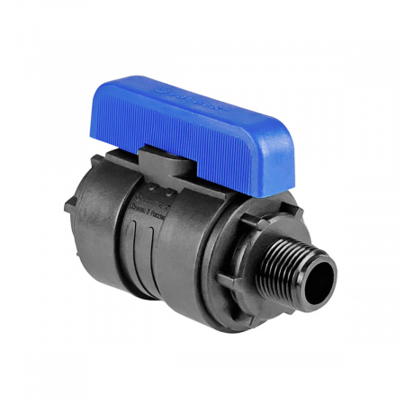 Картинка товара кран шаровой пластиковый 1"нрх1"вр, pp-r (россия)  ufa-aqua.ru