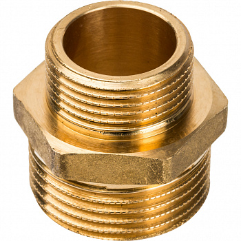 Ниппель латунь переходной 1-1/2"х1-1/4" НР (TIEMME) Италия Ниппель латунь переходной 1-1/2"х1-1/4" НР (TIEMME) Италия