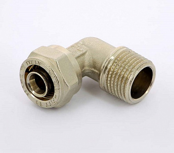 Обжимной угол 16х1/2"НР, никелир. UNI-FITT Обжимной угол 16х1/2"НР, никелир. UNI-FITT