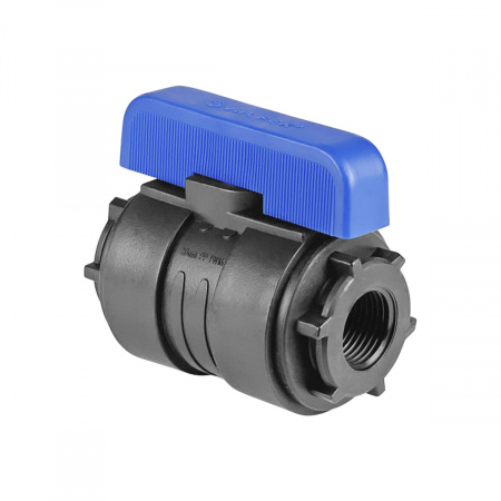 Картинка товара кран шаровой пластиковый 1"врх1"вр, pp-r (россия)  ufa-aqua.ru