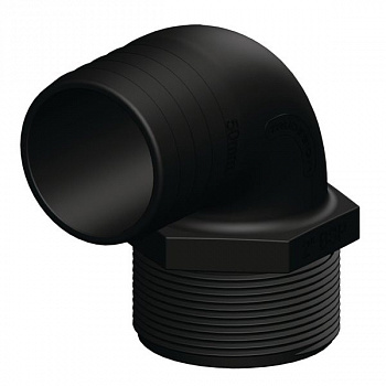 Штуцер для шланга, Pedrollo 50х1-1/2"НР (пластик, угловой) Штуцер для шланга, Pedrollo 50х1-1/2"НР (пластик, угловой)