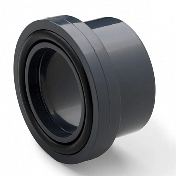 Фланцевый ПВХ адаптер 110мм клеевой с EPDM уплотнением  Фланцевый ПВХ адаптер 110мм клеевой с EPDM уплотнением