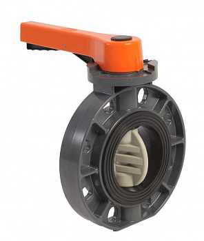 Дисковый межфланцевый ПВХ затвор (EPDM) 140-125мм. Дисковый межфланцевый ПВХ затвор (EPDM) 140-125мм.