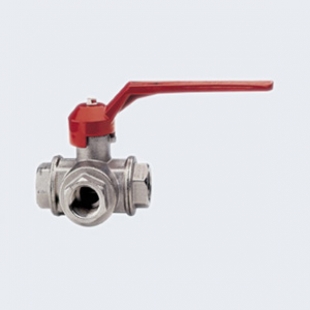 Кран трехходовой шаровой тип (Т) 3/4" ВР ручка, ITAP TVL