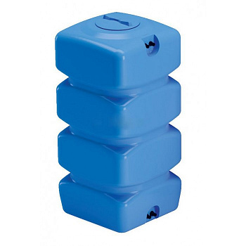 Бак пластиковый для воды 1000л. Синий с крышкой (квадрат)