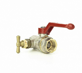 DANFOSS Кран шаровой 1/2" ВР, с дренажным вентилем 1/4" и заглушкой