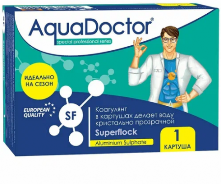 Картинка товара aquadoctor коагулянт superflock (125гр.) 1516170 ufa-aqua.ru