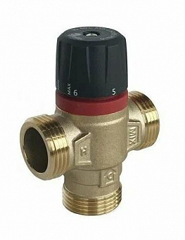 Клапан термосмесительный для теплых полов и ГВС WESTER, 30-60*С, ВР 3/4" латунь (боковое)
