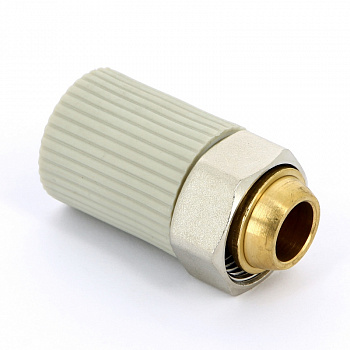 Муфта полипропилен 20х3/4" ЕК с накидной гайкой (латунь) FV-plast