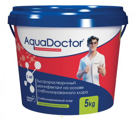 Картинка товара aquadoctor хлор в гранулах для бассейна (5кг)  ufa-aqua.ru