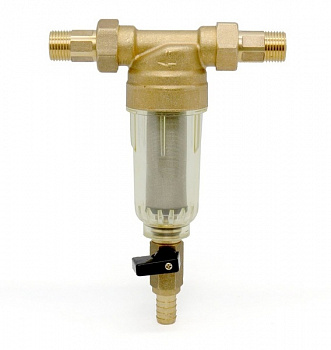 Фильтр самопромывной без манометра 1/2"НР ХВ (прозрачный)