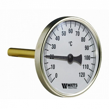 Термометр погружной WATTS F+R 801, 100мм, гильза 100мм, (0..+160*С)