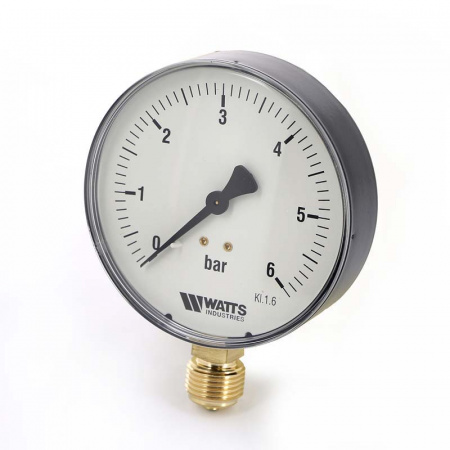 Картинка товара манометр 6 бар радиальный 100мм (g1/2") watts f+r200 10008077                  ufa-aqua.ru