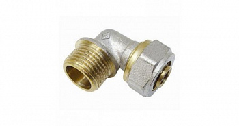 Обжимной угол 16х1/2"НР никелированная CTM