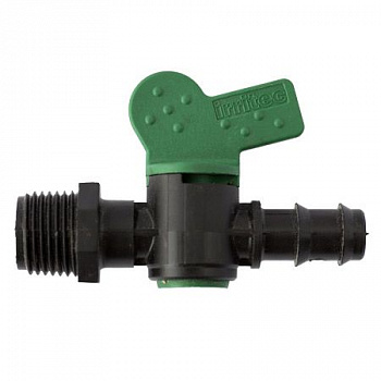 Кран капельного полива 16х1/2"НР (зеленая бабочка) Irritec 50