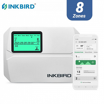 Пульт управления автополивом InkBird (8 зон) WI-FI управление смартфоном