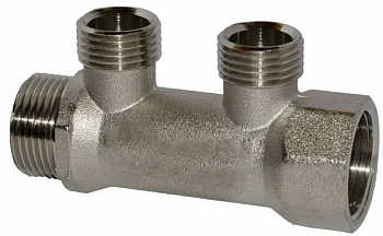 Коллектор распределительный 2 выхода НВ 1"х1/2"ЕК, CTM