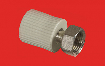 Муфта полипропилен 32х1-1/4" с накидной гайкой для гор. воды (латунь) FV-plast