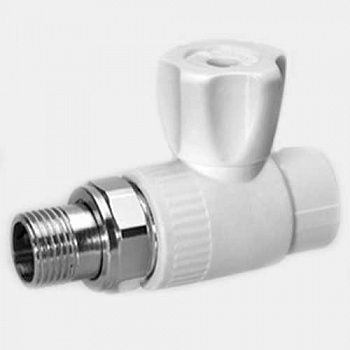 Кран полипропиленовый для радиатора шаровой прямой 20х1/2" SPK