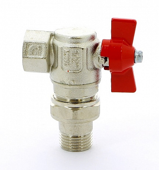 Кран шаровой ITAP IDEAL угловой со сгон НВ 1" бабочка