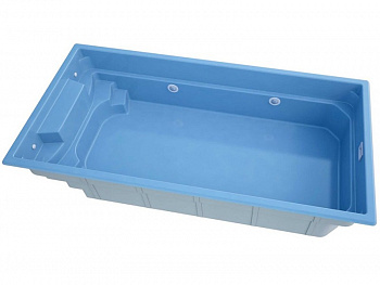 Чаша бассейн 5,2х2,9х1,55м (композитный, гогубой цвет)