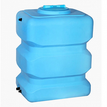 Бак пластиковый для воды 1000л. Синий с крышкой (прямоугольный)