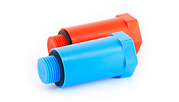 Заглушка монтажная 1/2" НР с прокладкой (красная) РОССИЯ