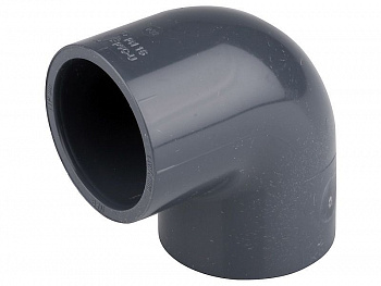 Угол ПВХ 90гр. 125мм AQUA