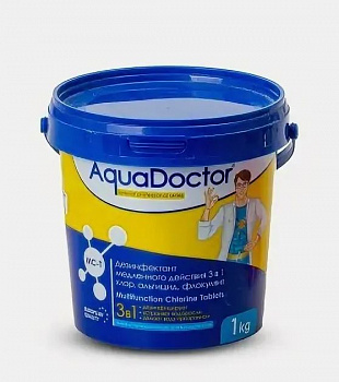 AquaDoctor 3в1 в таблетках по 20гр. для бассейна (1кг)