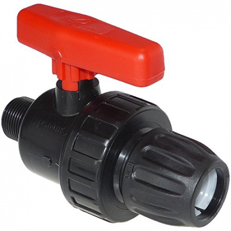 Картинка товара кран пвх шаровой с зажимом 32х1"нр Plimat 0707368 ufa-aqua.ru