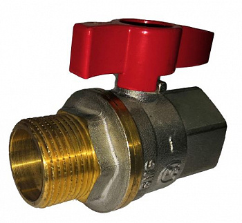 Кран для воды шаровой ВВ 1" полный проход, бабочка (серия L)