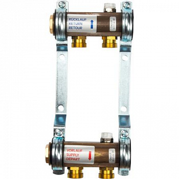 Магистральная коллекторная группа (латунь) 2 выхода