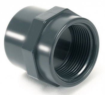 Муфта ПВХ переходная 50х63х1-1/2"ВР AQUA