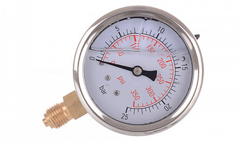 Манометр 10 бар радиальный 63мм (G1/4") PRO-BLOCK (Глицерин)