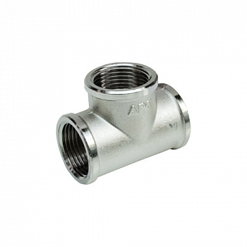 Тройник из нержавеющей стали 1/4" ВР, (AISI 316)