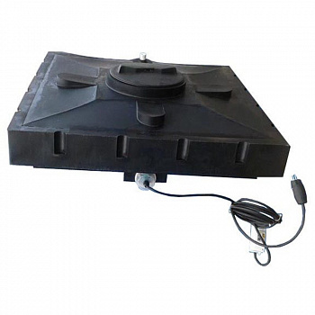 Бак пластиковый для душа с подогревом 240л (950х950х440мм), Черный