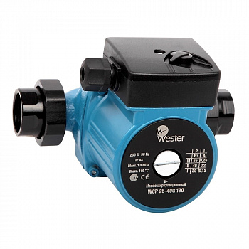 Насос циркуляционный для отопления Wester WCP 25-40G 130 (с гайками)