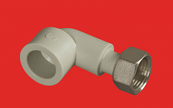 Угол с накидной гайкой полипропилен 20х3/4" ВР для хол. воды FV-plast