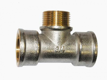 Картинка товара тройник латунь 1/2" г/ш/г CRT12M12                  ufa-aqua.ru