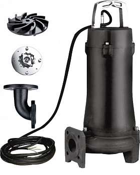Насос фекальный с (реж. системой) LEO 50SWP 12-30-4 (380В, 26.5м3/ч, 33м)