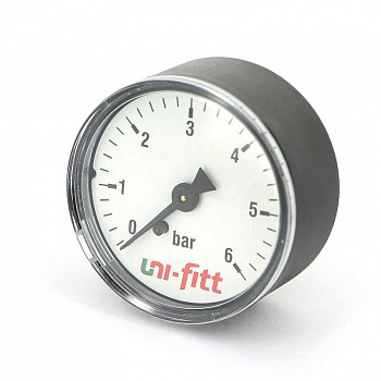 Манометр 10 бар аксиальный 50мм (G1/4") UNI-FITT
