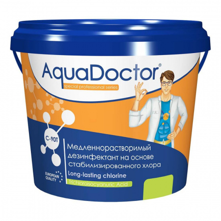 Картинка товара aquadoctor хлор в таблетках по 200гр. для бассейна (5кг) AquaDoctor C-90T 200/5 ufa-aqua.ru